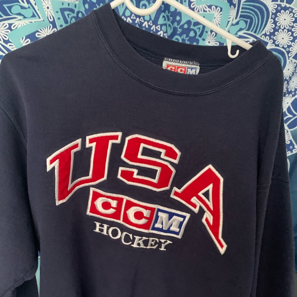 Urban outfitters oversized hockey crew neck